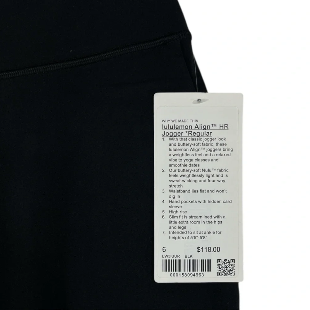 NWT Lululemon Align High-Rise Jogger size 6 in Black - Picture 7 of 10